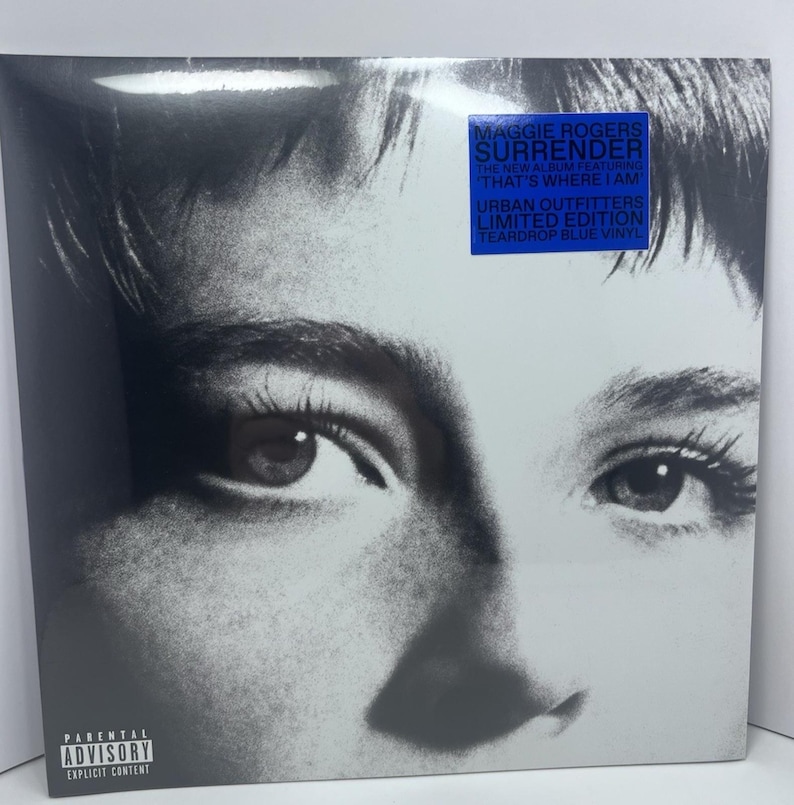 Maggie Rogers Surrender Urban Outfitters Tear Drop Blue Vinyl Record image 1