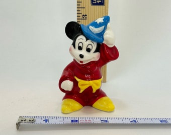 Disney Japan MICKEY MOUSE Ceramic Figurine Sorcerer's Apprentice Fantasia!