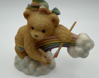 Cherished Teddies Vintage Ellen Your Color My Rainbow Bear Figurine