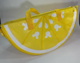 Disney Store Mickey Mouse Lemon Slice Wedge Cooler Bag Insulated 20" Summer Tote