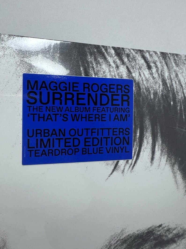 Maggie Rogers Surrender Urban Outfitters Tear Drop Blue Vinyl Record image 3
