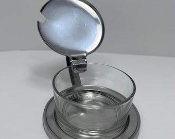 Caper Elisa Stainless Steel and Glass Parmesan Cheese Cellar - Formaggera INOX