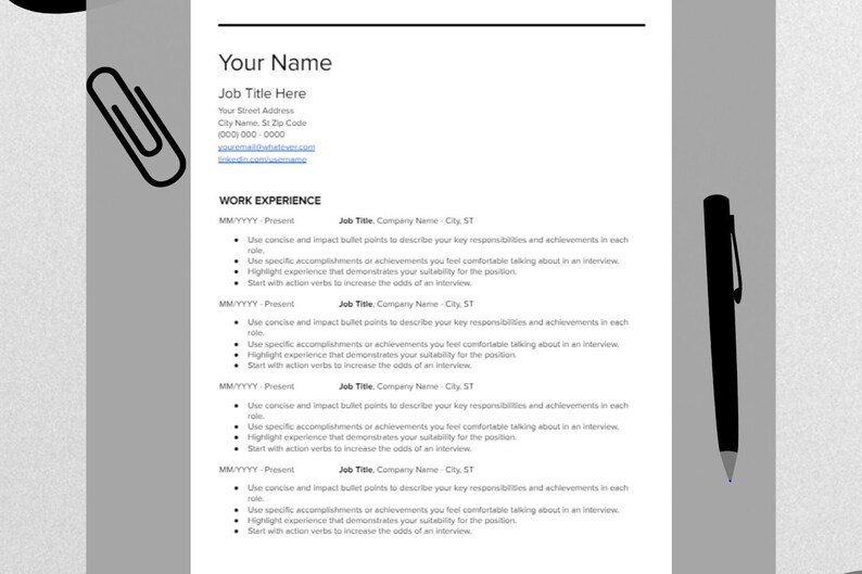 Easy Modern Professional Template Extras List. Minimalist Simple Design ...