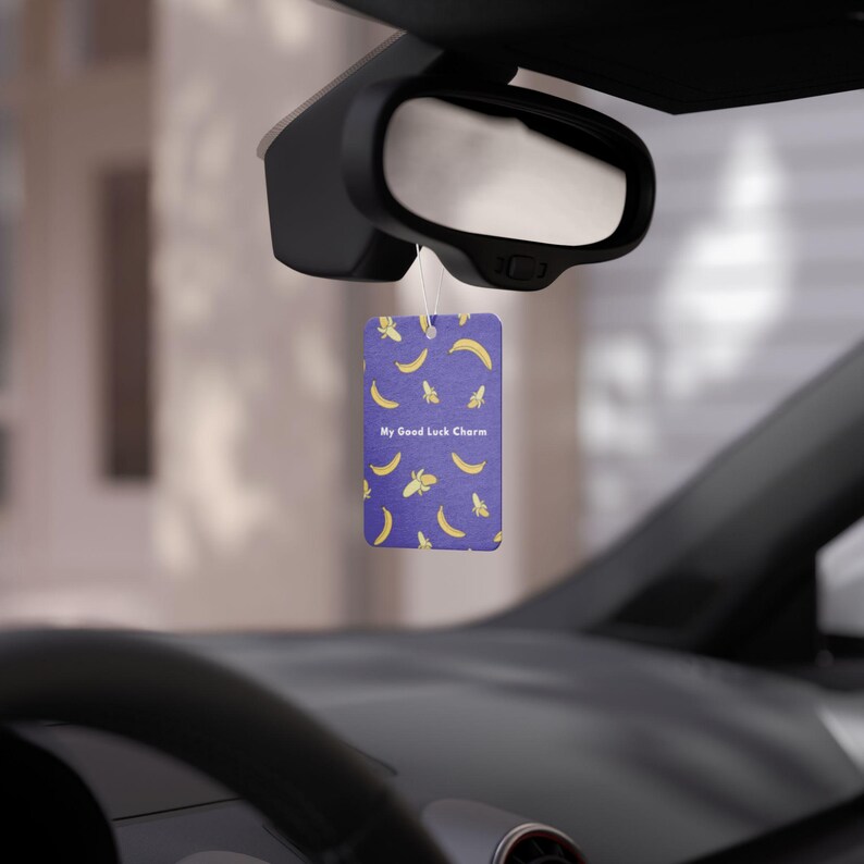 Banana Car Air Freshener | Black Ice, New Car, Pine Scents image 3