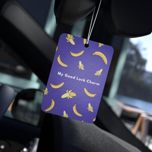 Banana Car Air Freshener | Black Ice, New Car, Pine Scents image 1