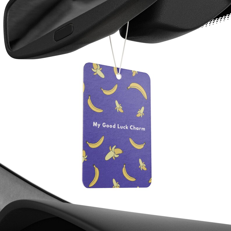 Banana Car Air Freshener | Black Ice, New Car, Pine Scents image 2