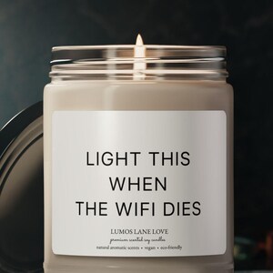 Light This When The Wifi Dies, Funny Internet Meme Candle, Tech Lover Gift, Wifi Humor Candle, Computer Geek Candle, Gamer Home Gift Idea
