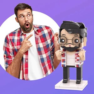 Customizable Full body Brick Toy Personalized Brick me Figure for Birthday Gifts Funny Girl Design With Small Particles Etsy Canada