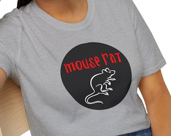 Camiseta de la banda Mouse Rat: ¡logotipo de Parks and Rec para las verdaderas estrellas del rock Pawnee! Regalo de televisión Camiseta de Andy Dwyer Chris Pratt Camiseta unisex de estilo suave