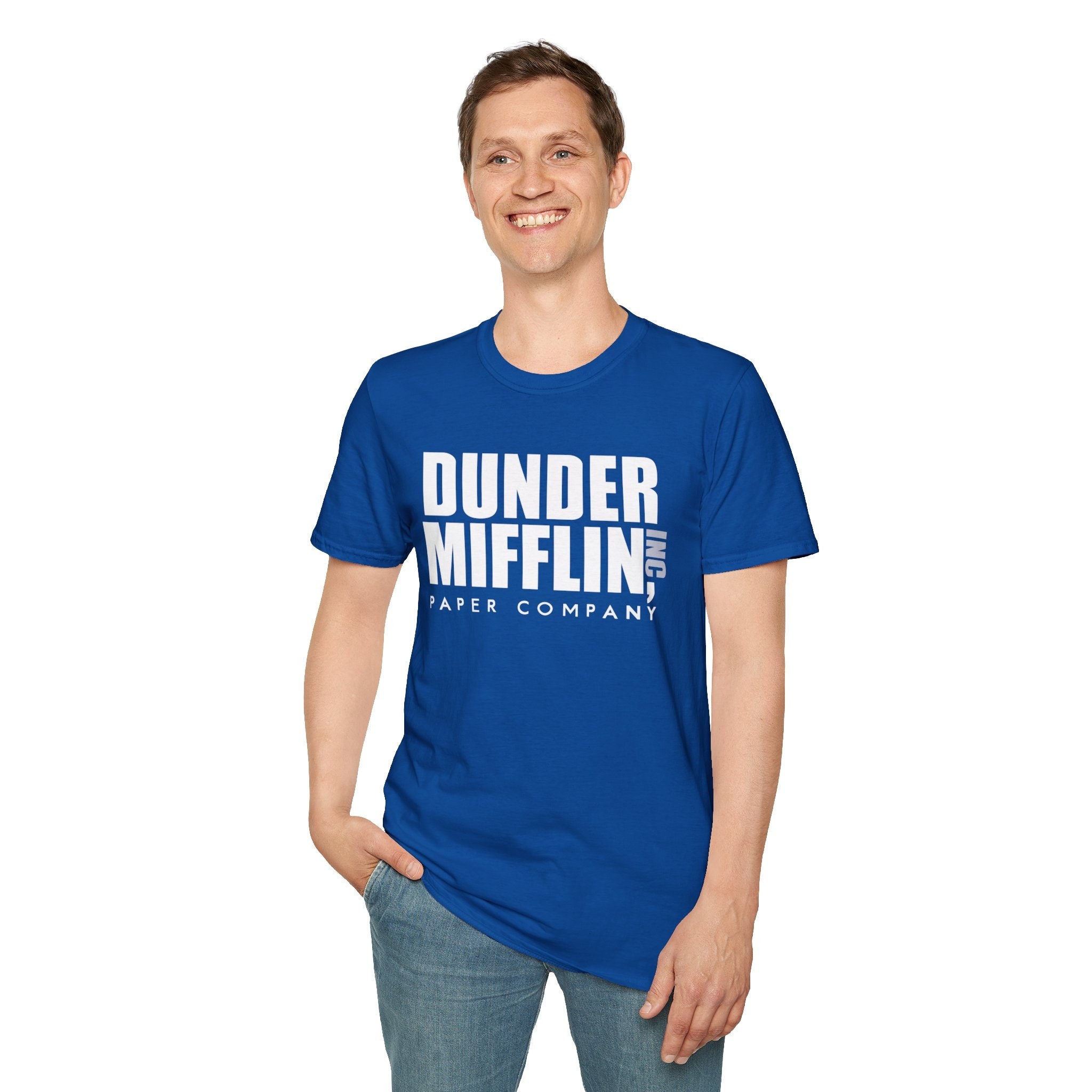 Camiseta unisex de estilo suave The Office de Dunder Mifflin Paper Company, regalo para entusiastas de los fanáticos de The Office de Michael Scott