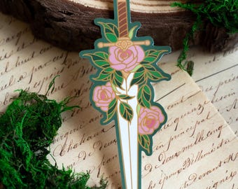 Rose Schwert Vinyl Sticker