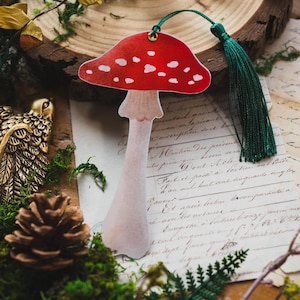 Crimson Mushroom Bookmark