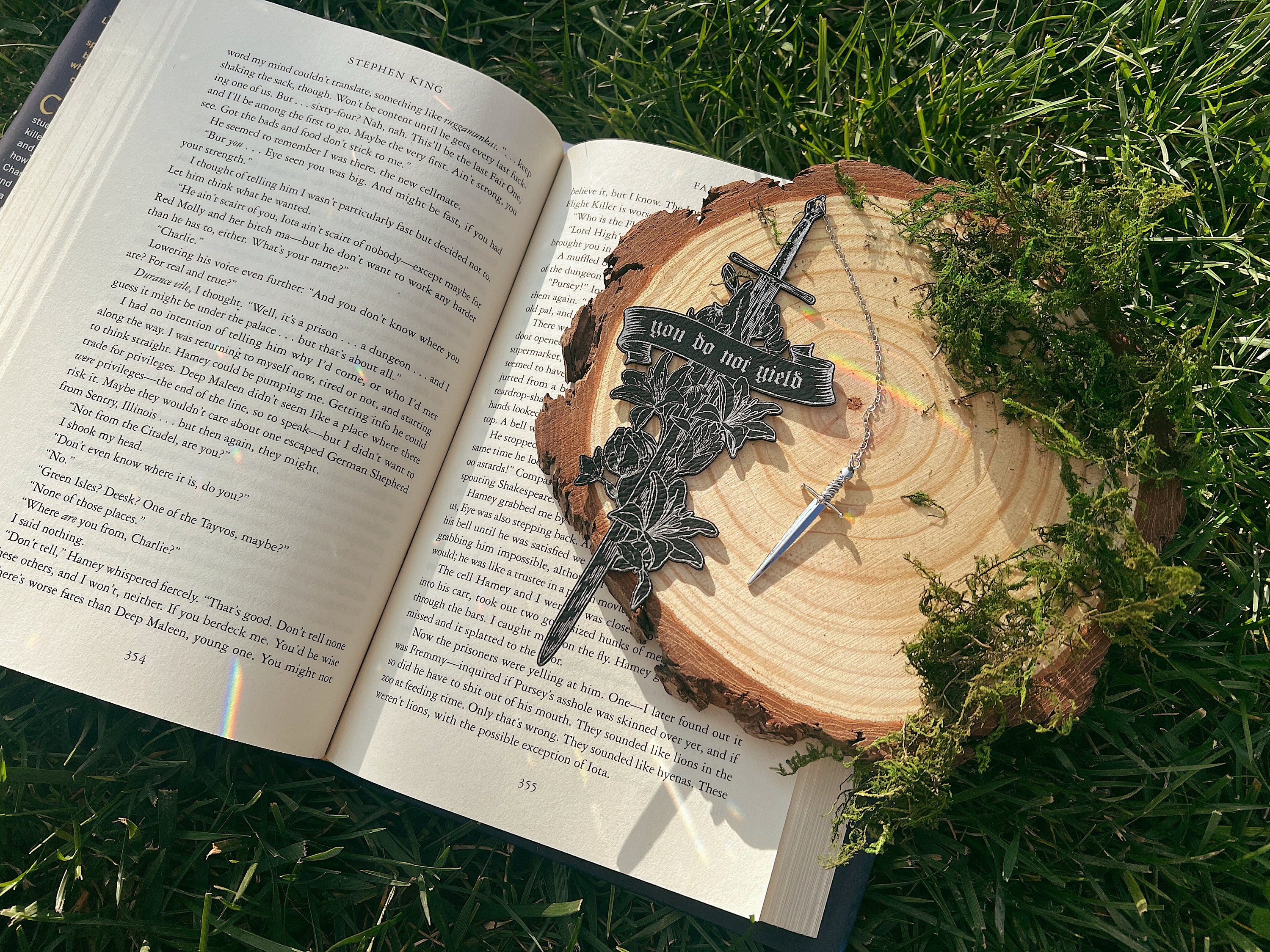 You Do Not Yield Faux Leather Bookmark, Fantasy Bookmark, Elven-Inspired Bookmark, Gift for Readers, Elf Fairy Faerie Fae Bookmark