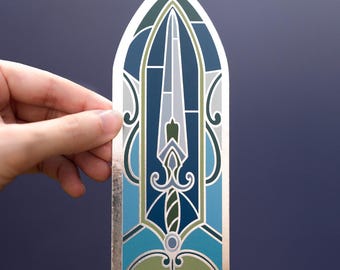 Stained Glass Sword Foil Bookmark