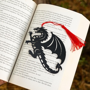 The Obsidian Dragon Metal Bookmark