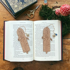 Celestial Goddess Wood Bookmark, Fantasy Bookmark, Elven-Inspired Bookmark, Elf Fae Bookmark, Celestial Bookmark