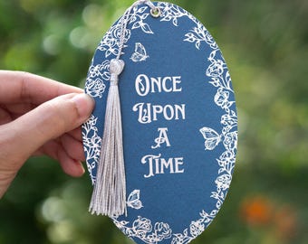 Blaues Once upon a Time Lesezeichen
