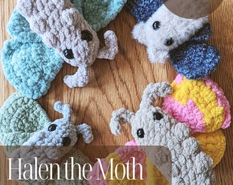 Halen the Moth Crochet Pattern PDF | Now Sew | Plush