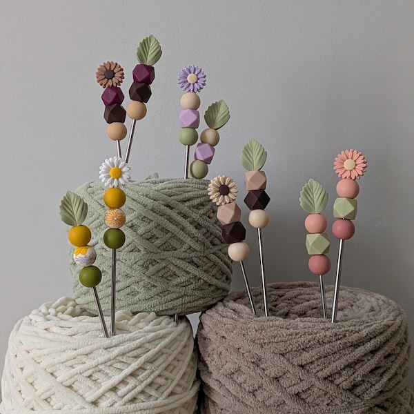 Palitos de amigurumi / Costura / Herramientas / Crochet / Tejido / Palitos de peluche / Flores bohemias