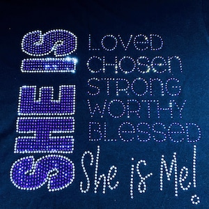 SHE IS - RHINESTONE  svg template