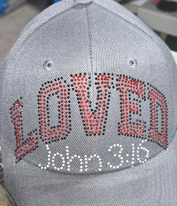 SS10 Rhinestone Hat Template Bundle – Loved John 3:16 (SVG  display picture 2