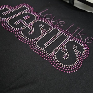 SS10 Love Like Jesus Rhinestone Template - with two options included. Digital Download ONLY.