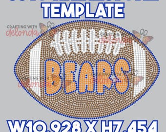 SS10 BEARS BLING TEMPLATE! - Hotfix Rhinestone Template - Digital File Only