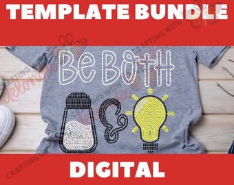 BE both SALT & LIGHT Rhinestone Template SS10 Christian Design