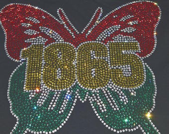 Juneteenth Butterfly Rhinestone Template | SS10 Hotfix | Layered Digital File