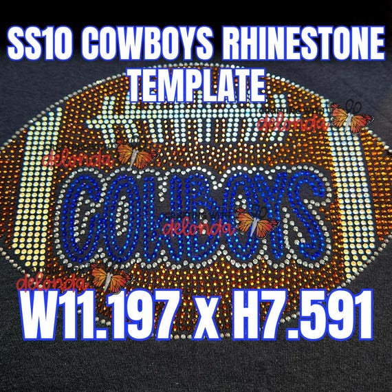 SS10 COWBOYS BLING TEMPLATE! - Hotfix Rhinestone Template - Digital File Only