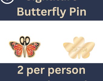 Crafting With Delonda® Signature Butterfly Enamel Pin, Limited Edition Pin