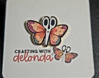 Crafting With Delonda® Boho in Bloom patterned Enamel Pin, Limited Edition Pin