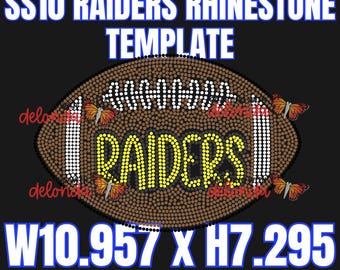 Raiders Rhinestone Template: SS10 Hotfix Design (Digital File)