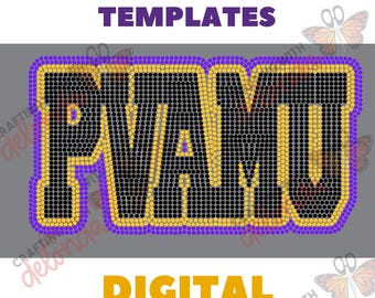 SS6 & SS10 PVAMU Rhinestone Templates | Digital Files ONLY - 6 templates included