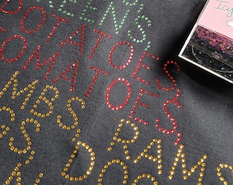 Beans Greens Potatoes Tomatoes Rhinestone Template | Holiday Shirt Design (Digital Download)