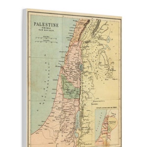Mapa antigo da Palestina ~ Download digital ~ Deixe Gaza viver ~ Terra de volta para todos os povos indígenas