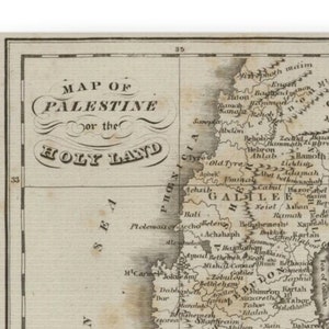 Antigo mapa da Palestina A Terra Santa Download digital ~ Deixe Gaza viver ~ Aterre de volta cessar-fogo agora!