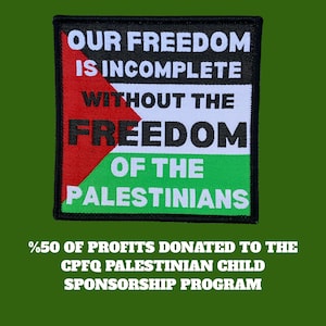 Pro Palestine Patch - 3 Inches x 3 Inches ~ Palestinian Flag Mandela Quote - End The Occupation - Anti-Apartheid Ceasefire Now!