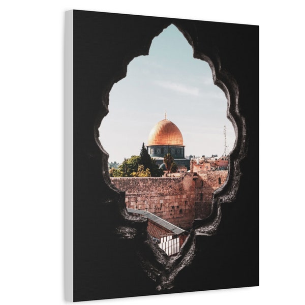 Photo d'art rétro de la mosquée Al-Asqa ~ Téléchargement numérique pour collecte de fonds ~ Le Dôme du Rocher ~ Jérusalem Palestine. Photographie d'art islamique musulman