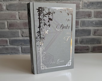 El duque y yo de Julia Quinn ~ Serie Bridgerton, libro 1 ~ Libro reencuadernado, tapa dura ~ Hecho a mano, diseño original