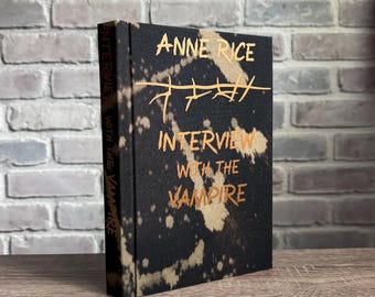 ESPECIAL ESPELUZNANTE ~ Entrevista con el vampiro de Anne Rice ~ Libro reencuadernado, tapa dura ~ Hecho a mano, diseño original ~ Libro de terror de Halloween