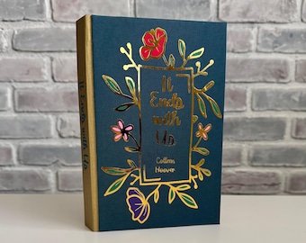 «Todo termina con nosotros», de Colleen Hoover ~ Libro encuadernado, tapa dura ~ Hecho a mano, diseño original