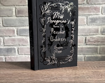 El hogar de Miss Peregrine para niños peculiares de Ransom Riggs ~ Libro encuadernado, tapa dura ~ Hecho a mano, diseño original