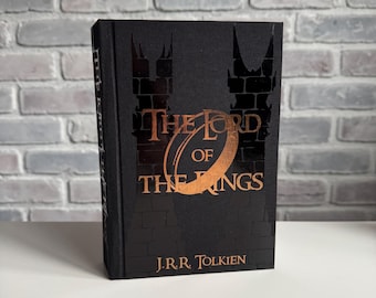 El Señor de los Anillos (edición completa, 3 historias en 1) de J.R.R. Tolkien ~ Libro encuadernado, tapa dura ~ Diseño original hecho a mano