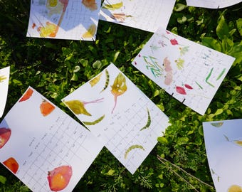 Calendario de arte 2026, diseños en acuarela y tinta