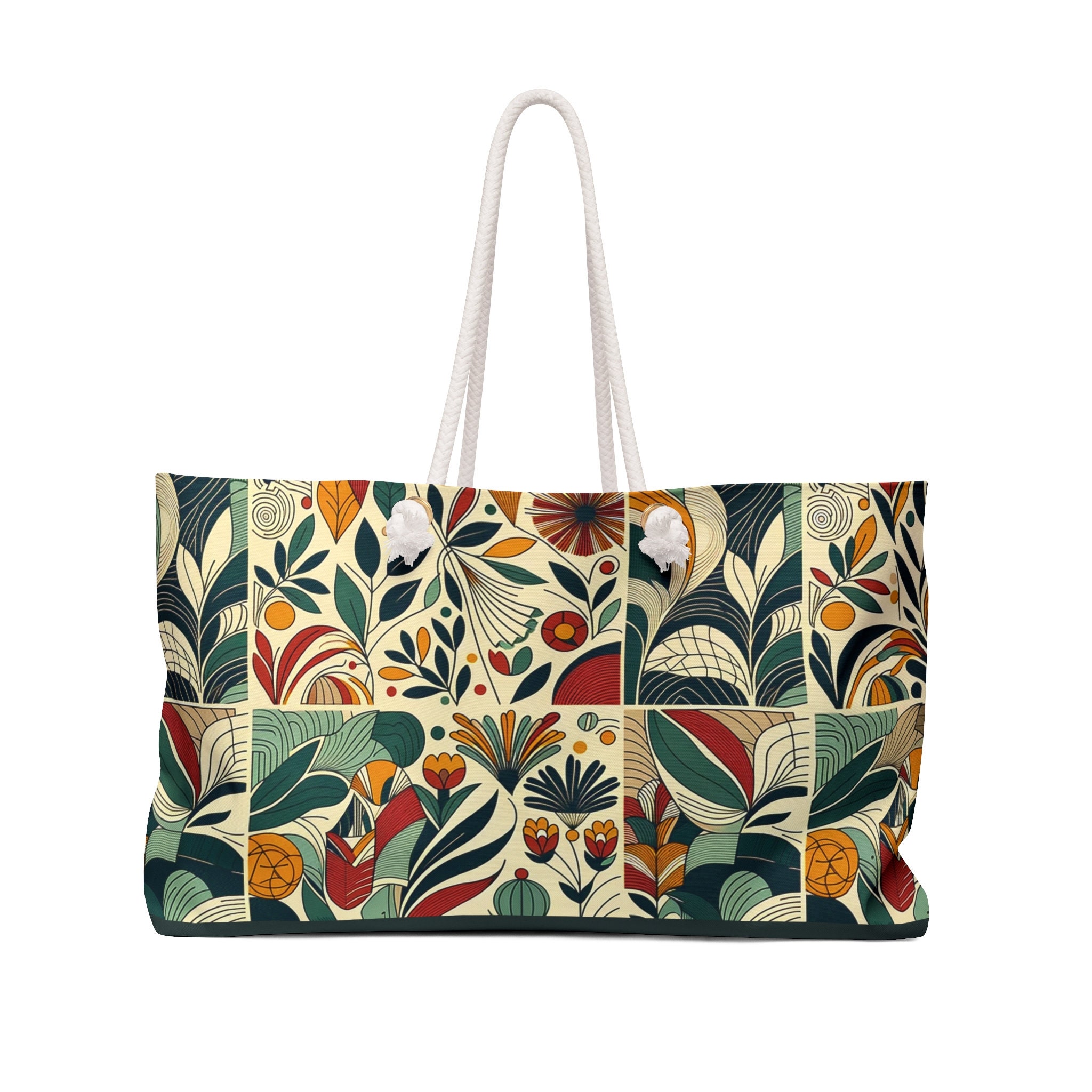 Chic Floral Patchwork Tote