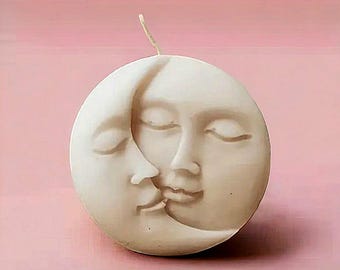 Kerze Sonne und Mond | Wohnkultur | Duftend | Soja/Paraffin | Handgefertigtes Geschenk | Kundenspezifische Kerze