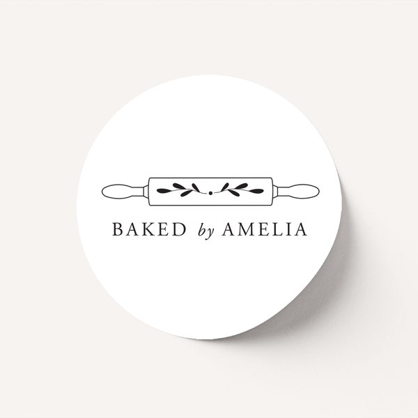 Custom Bakery Stickers for Baked Goods, Baking Stickers, From the Kitchen of, Bakery Logo, Personalized, Small Business Labels, Round Square