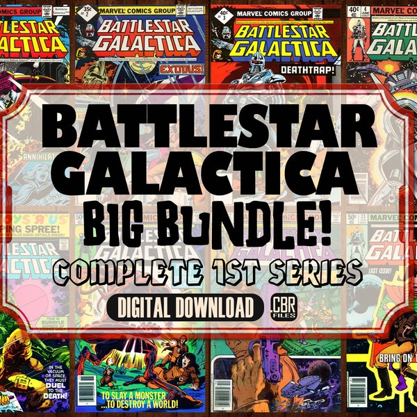 Battlestar Galactica Marvel Comics - Volledige run - Complete v1-collectie - 23 strips in totaal. Zie beschr. | Digitale download | cbr-bestanden |