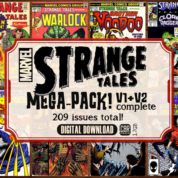 Marvel's Strange Tales Comic Mega-Pack - v1+v2 + 2 Annuals - 209 issues total. | Digital Download | cbr-files | 10-20-30% Discounts!